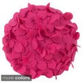Round Flower 13-inch Decorative Throw Pillow