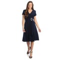 R & M Richards Women's Cascading Ruffle Detail Dress