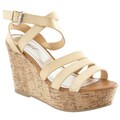 Riverberry Women's 'Pippa' Natural Strappy Wedge Sandals