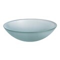 Dorian Console Clear Frosted Glass Vessel Sink