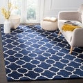 Handmade Moroccan Dark Blue Wool Rug (8'9 x 12')