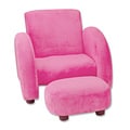 Trend Lab Fuchsia Velour Mod Chair and Ottoman