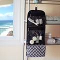 Cathys Concepts Chevron Hanging Cosmetic Bag with Grooming Kit