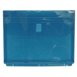 Teal Plastic Velcro Closure Binder Envelopes (Pack of 12)