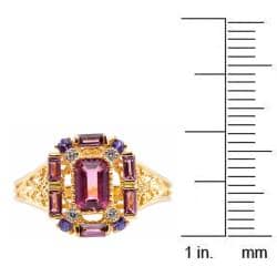 Michael Valitutti 14k Gold Multi-gemstone and Diamond Accent Ring