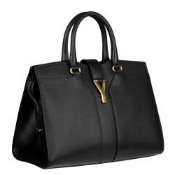 Yves Saint Laurent Black Cabas Chyc Small Tote