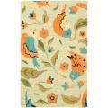Handmade Blossom Swallow Sage Wool Rug (3' x 5')