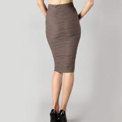 Tabeez Women's Textured Stretch High-waist Pencil Skirt