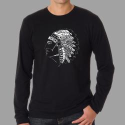 Los Angeles Pop Art Men's Native American Indian Long Sleeves Shirt