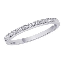 10k White Gold 1/5ct TDW Diamond Women's Wedding Band  (H-I, I2-I3)