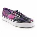 VANS Women's 'Authentic Hollie' Plaid Pink/Black Skate Shoes