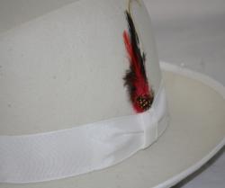 Ferrecci Men's White Wool Godfather Hat