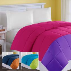 Comfort Classics Colorblock Twin- size Down Alternative Comforter