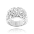 DB Designs Sterling Silver Diamond Accent Lace Filigree Design Ring