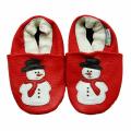 Snowman Soft Sole Leather Baby Shoes