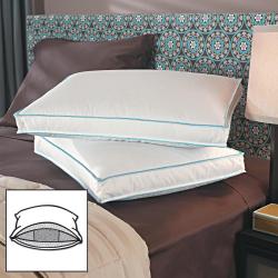 Famous Maker Enhanced 2-inch Gusseted Down and Feather Triple Chamber Pillows (Set of 2)