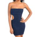 Stanzino Women's Black 'Royal Shimmer' Tube Dress