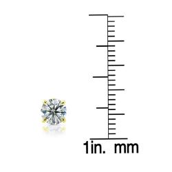 14k Gold 1/2ct TDW Round Diamond Stud Earrings (G-H, I1-I2)