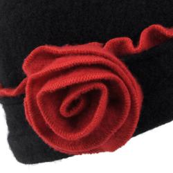 Journee Collection Women's Rosette Accent Wool Beanie
