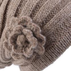 Journee Collection Women's Flower Detail Knit Beanie