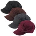 Adi Designs Women's Lace-up Detail Woven Military Cap