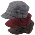 Journee Collection Women's Fleece Lined Tweed Military Hat