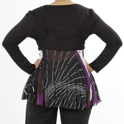 Kaelyn Max Women's Plus Size Pleated Empire Waist Tunic