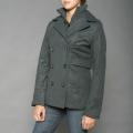 Red Fox Women's Charcoal Double Collar Military-inspired Wool-blend Coat