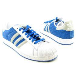 Adidas Men's 'Superstar II BSC' White/Blue Sneakers (Size 13) 