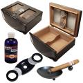 Cuban Crafters Black Humidor and Cigar Accessories Set