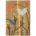 Handmade New Zealand Wool Gardens Brown Rug (2' x 3')