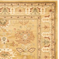 Oushak Gold/ Gold Powerloomed Rug (5'3 x 7'6)