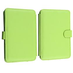 Green Leather Case with Interior Slip-pocket for Amazon Kindle 3