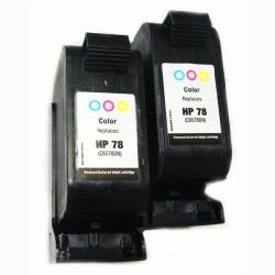 HP 78 Tri-color Ink Cartridges (Remanufactured) (Pack of 2)