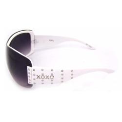 XOXO Women's 'Coco White' Shield Sunglasses 