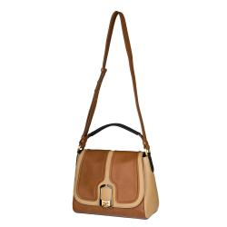 Fendi 'Anna' Two-tone Leather Shoulder Bag