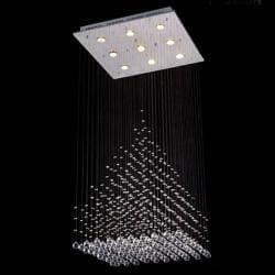 Modern Crystal 9-Light Chandelier