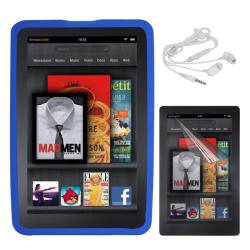 SKQUE Amazon Kindle Fire Headset/ Silicone Case/ Screen Protector
