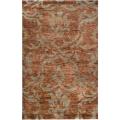 Hand-woven Scofield Natural Fiber Hemp Damask Print Rug (8' x 11')