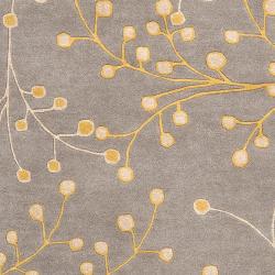 Hand-Tufted Blantyre Grey/Yellow Floral Wool Rug (8' X 11')