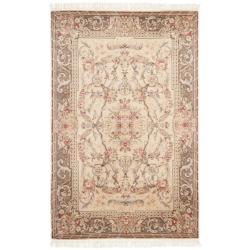 Chinese Hand-knotted Royal Kerman Beige/ Tan Wool Rug (4' x 6')
