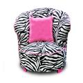 Magical Harmony Kids Minky Zebra Tulip Chair