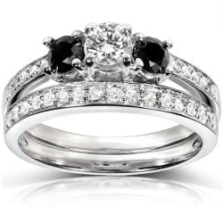 14k White Gold 3/4ct TDW Diamond Bridal Ring Set