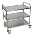 Luxor 3 Shelf Silver Stainless Steel Cart