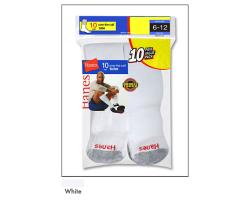 Hanes Men's White Over-the-Calf Crew Socks (Pack of 10)