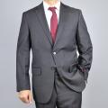 Carlo Lusso Men's Tonal Black 2-Button Suit