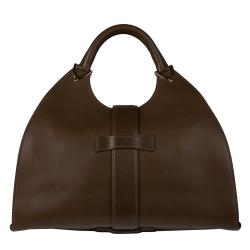 Gucci Dark Brown Leather Medium Handbag