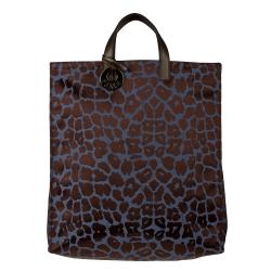 Fendi 8BH173 00A07 F0VLQ Blue Jaguar-print Tote Bag