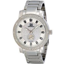 Joshua & Son's Men's Stainless Steel Diamond Bracelet Watch