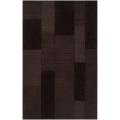 Hand-crafted Solid Casual Dark Brown Minima Wool Rug (8' x 10')